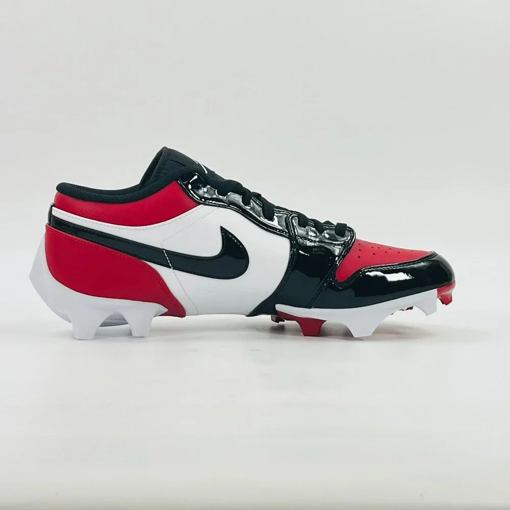 Jordan 1 Low TD 'Bred Toe' FJ6245-601 Football Cleats Multi Size